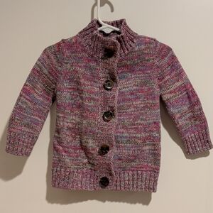 Old Navy Girls' Multicolor Knit Cardigan - Pink, Purple, Gray